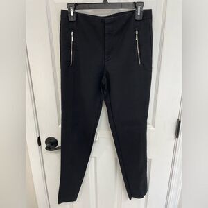 ZARA Basic Collection Black Zipper Accent Skinny Pants Women’s Size S